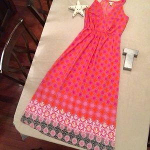 Banana Republican Maxi Dress bright! Size 8